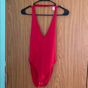 Red body suit